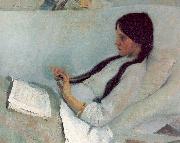 Maliavin, Philip Portrait of Elizaveta Martynova oil painting artist